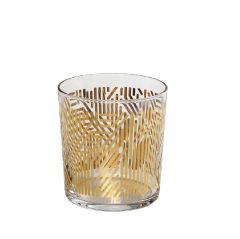Espiel Labyrinth Gold Ποτήρι Νερού Γυάλινο Διάφανο/Χρυσό 380 ml Κωδικός: RAB661K6