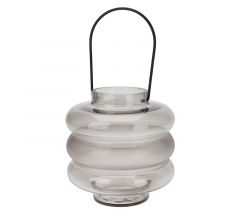 Zaros Φανάρι Γυάλινο Φιμέ 18x20 Εκ. HE494