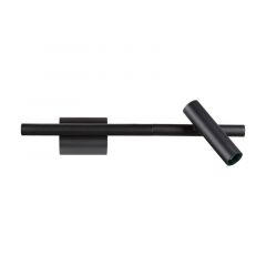 Zambelis Lights SENTA Απλίκα Led 6W 3000K Με Περιστρεφόμενο Σποτ Μαύρη 35 Εκ. 2630