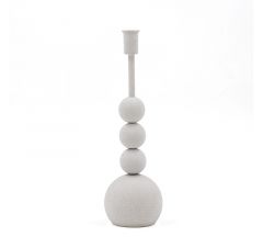 Zaros Κηροπήγiο "Venus" Μεταλλικό Λευκό 33,5 Εκ. HT681