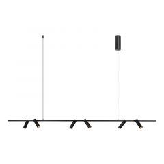 Zambelis Lights SENTA Φωτιστικό Οροφής Ράγα Led 29W 3000K Με Περιστρεφόμενα Σποτ Μαύρο 150 Εκ. 2633 - Dimmable
