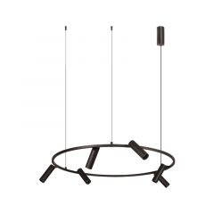 Zambelis Lights SENTA Φωτιστικό Οροφής Led 29W 3000K Με Περιστρεφόμενα Σποτ Μαύρο Φ67 Εκ. 2635 - Dimmable