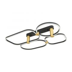 Zambelis Lights POLA Πλαφονιέρα Led Μεταλλική Μαύρη 80,5x60,5 Εκ. 2641 - Dimmable