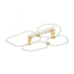 Zambelis Lights POLA Πλαφονιέρα Led Μεταλλική Λευκή 80,5x60,5 Εκ. 2644 - Dimmable