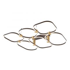 Zambelis Lights POLA Πλαφονιέρα Led Μεταλλική Μαύρη 90,5x80,5 Εκ. 2645 - Dimmable