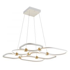 Zambelis Lights POLA Φωτιστικό Οροφής Led Μεταλλικό Λευκό 90,5 Εκ. 2650 - Dimmable