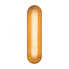 Zambelis Lights Επιτοίχιο Φωτιστικό Led 12W 3000K Αλάβαστρο/Αλουμινίου Καφέ 2652