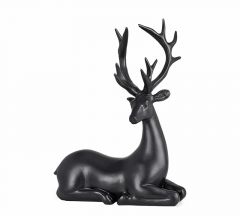 Zaros Ελάφι καθιστό (2σχ) σε μαύρο χρ.,20cm XM848