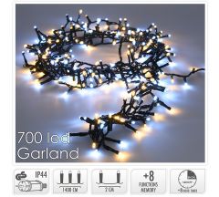 Zaros 700 Χριστουγεννιάτικα Λαμπάκια Led "Snake" Θερμό+Ψυχρό Λευκό 1400 Εκ. SN700MF