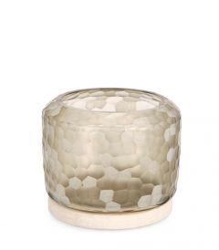Bizzotto Sampur Κηροπήγιο Γυάλινο Μπεζ Ø21x19