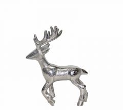 Zaros Χριστουγεννιάτικο Ελάφι Από Χυτό Αλουμίνιο Ασημί 16 Εκ. IN264