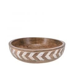 Zaros Μπωλ Ξύλινο Mango Καφέ 24 Εκ. HE625