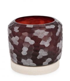 Bizzotto Sampur Κηροπήγιο Γυάλινο Μπορντώ Ø21x19