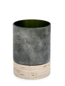 Bizzotto Mirissa Green Candle Holder H15,5 Ø12,5x15,5h