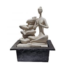 Zaros Επιτραπεζιο συντριβανι "yoga" με φως σε 3σχδ.,21.5x28.5cm HE662