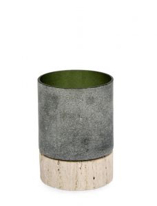 Bizzotto Mirissa Green Candle Holder H13 Ø9,5x13h