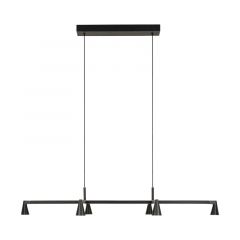 Zambelis Lights LINOR Φωτιστικό Οροφής Ράγα Led Με 6 Κινούμενα Σποτ Μαύρο 110 Εκ. 2693 - Dimmable