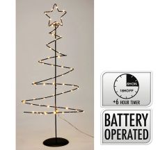 Zaros Φωτιζόμενο συρμάτινο έλατο με 63Led&Timer,65cm XM920