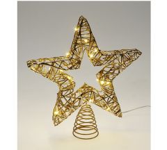 Zaros Συρμάτινη κορυφή αστέρι με 20Led & Timer,28cm XM927