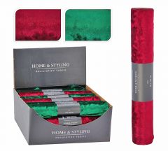 Zaros Ύφασμα βελούδο σε κοκ.&πράσινο χρ.,28x150cm YL188