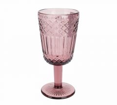 Zaros Ποτήρι Κρασιού Γυάλινο Ροζ 300 ml 8x17 Εκ. KZ363