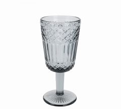 Zaros Ποτήρι Κρασιού Γυάλινο Γκρι 300 ml 8x17 Εκ. KZ365