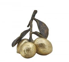 Zaros Διακοσμητικό Κλαδί Με Λεμόνια Polyresin Χρυσό 17 Εκ. TM424
