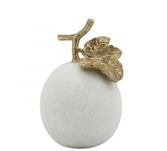 Zaros Διακοσμητικό Grapefruit Polyresin Λευκό 18 Εκ. TM426