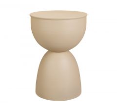 Zaros Βοηθητικό Τραπέζι Μεταλλικό Μπεζ Φ31x45 Εκ. EP517