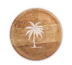 Zaros Πιατέλα "Φοίνικας" Ξύλινη Mango Φ30 Εκ. HE703