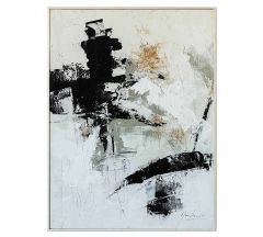 Zaros Πίνακας Σε Κορνίζα "Αφηρημένη Τέχνη" Λευκός/Μαύρος 90x120 Εκ. PI388