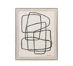 Zaros Πίνακας Σε Κορνίζα "Γραμμικό Σχέδιο" Μπεζ 60x80 Εκ. PI396