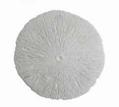 Zaros Διακοσμητικο Κοράλι Τοίχου Ρητίνης Λευκό Φ47 Εκ. PI401