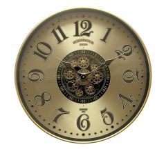 Zaros Ρολόι Τοίχου Μηχανικό Μπρονζέ/Χρυσό Φ50 Εκ. CL378