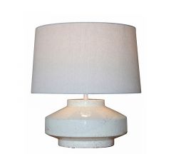 Zaros Επιτραπέζιο Φωτιστικό Τερακότα Λευκό 45,5 Εκ. LS257