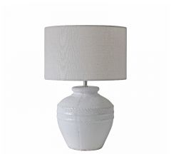 Zaros Επιτραπέζιο Φωτιστικό Κεραμικό Λευκό 47,5 Εκ. LS259