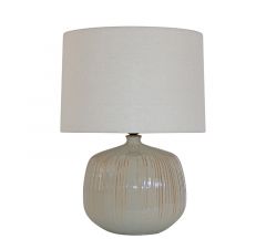 Zaros Επιτραπέζιο Φωτιστικό Κεραμικό Λευκό/Μπεζ 51,5 Εκ. LS260