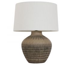 Zaros Επιτραπέζιο Φωτιστικό Κεραμικό Καφέ 55,5 Εκ. LS261