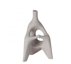 Zaros Αφηρημένο Γλυπτό Με Φιγούρα Ανθρώπου Polyresin Λευκό 23,5 Εκ. CT485