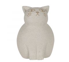 Zaros Διακοσμητική Γάτα Τσιμεντένια Λευκή 24 Εκ. CT488