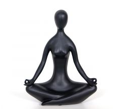 Zaros Διακοσμητική Φιγούρα Yoga Polyresin Μαύρη 24,5 Εκ. HE559-Β