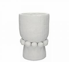 Zaros Βάζο "Sevora" Κεραμικό Λευκό Φ18x28,6 Εκ. DF225