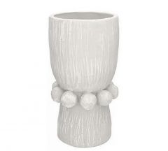 Zaros Βάζο "Sevora" Κεραμικό Λευκό Φ18x36,5 Εκ. DF226