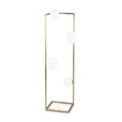 Ideal Lux Πεντάφωτο Φωτιστικό Δαπέδου Μεταλλικό Χρυσό 118 Εκ. Angolo PT5