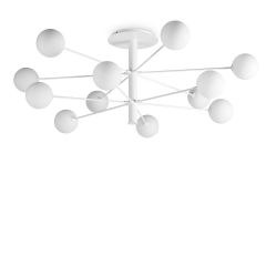 Ideal Lux Δωδεκάφωτο Φωτιστικό Οροφής Μεταλλικό Λευκό Ματ Ø145 Cosmopolitan Pl12 285252