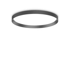 Ideal Lux Πλαφονιέρα Led Αλουμινίου Μαύρη Ø60 53W 7500 Lumen 3000K Fly Pl