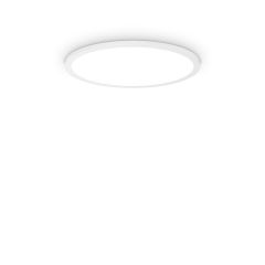 Ideal Lux Πλαφονιέρα Led Αλουμινίου Λευκή Ø45 26W 3700 Lumen 3000K Fly Slim Pl