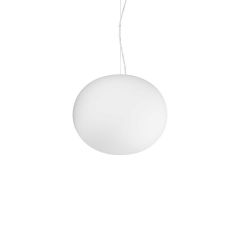 Ideal Lux Φωτιστικό Οροφής Γυάλινο Λευκό Ø30 Cotton Sp1