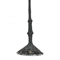 Inart Φωτιστικό Οροφής Μεταλλικό/Ψάθινο Μαύρο 40x184 Κωδικός: 3-10-889-0005