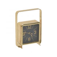 Inart Επιτραπέζιο Ρολόι Μεταλλικό Χρυσό/Μαύρο 18x8x24 Κωδικός: 3-20-098-0295